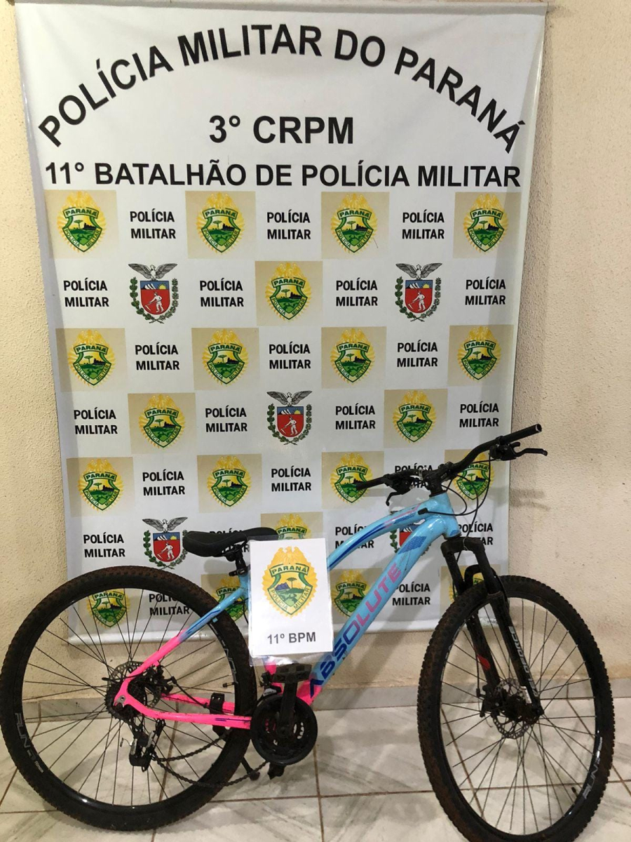 Suspeito é preso após furto de bicicleta. 