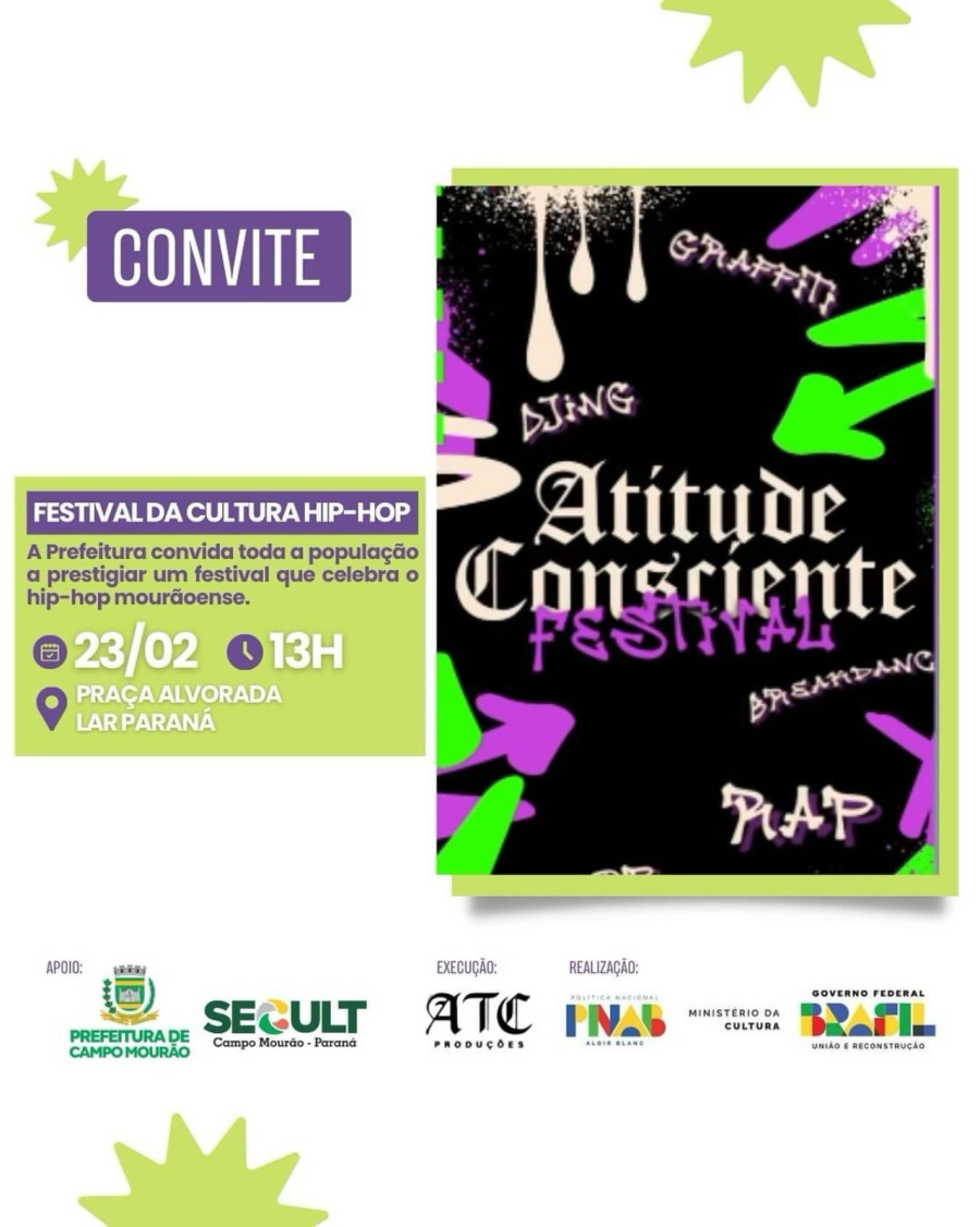 Festival Atitude Consciente celebra a cultura Hip-Hop em Campo Mourão